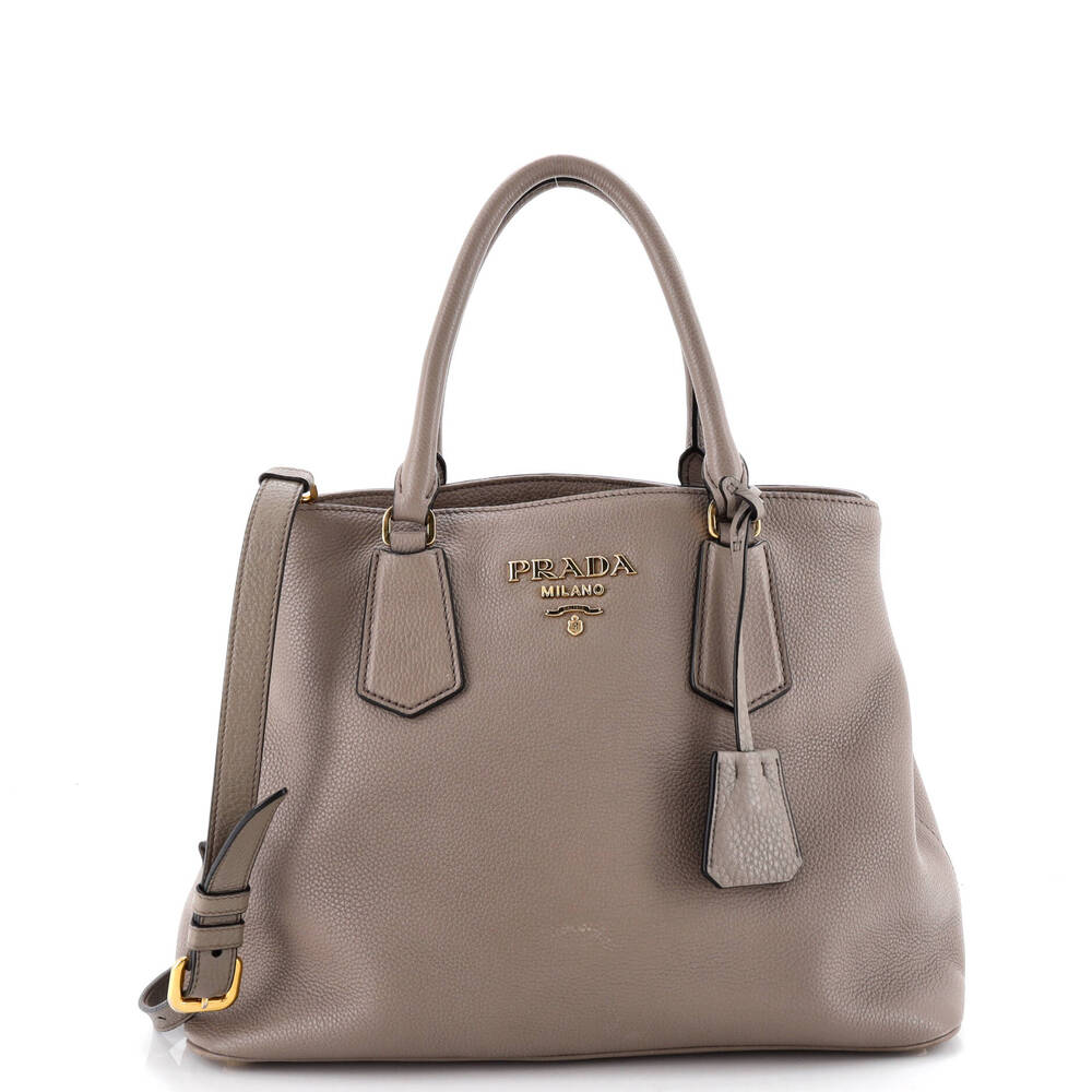 Prada Cuir Double Tote Leather Medium #265010P78B